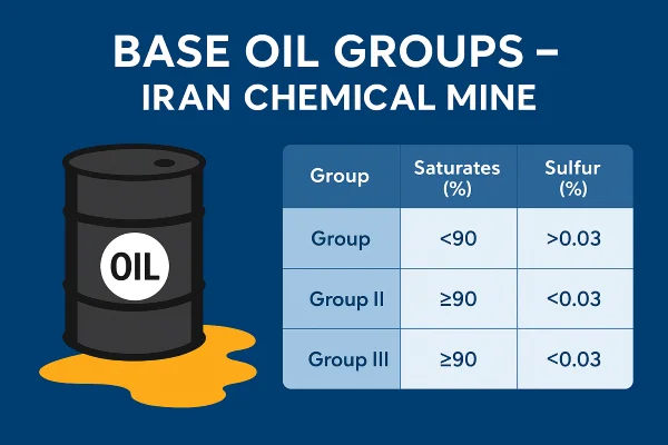 What Is Base Oil Group I, II, and III — Full Guide by Iran Chemical Mine